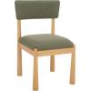 SAFAVIEH Home Collection – Koki Black & White Upholstered Dining Chair, Padded Seat & Back (DCH9222C)(Natural/Green)