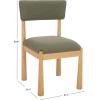 SAFAVIEH Home Collection – Koki Black & White Upholstered Dining Chair, Padded Seat & Back (DCH9222C)(Natural/Green)