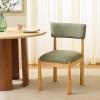SAFAVIEH Home Collection – Koki Black & White Upholstered Dining Chair, Padded Seat & Back (DCH9222C)(Natural/Green)
