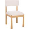 SAFAVIEH Home Collection – Koki Black & White Upholstered Dining Chair, Padded Seat & Back (DCH9222C)(Natural/White)
