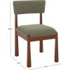 SAFAVIEH Home Collection – Koki Black & White Upholstered Dining Chair, Padded Seat & Back (DCH9222C)(Walnut/Green)