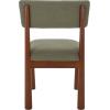 SAFAVIEH Home Collection – Koki Black & White Upholstered Dining Chair, Padded Seat & Back (DCH9222C)(Walnut/Green)