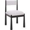 SAFAVIEH Home Collection – Makiko Natural & White Upholstered Dining Chair, Padded Seat & Back (DCH9221A)(Black/White)