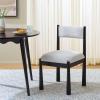 SAFAVIEH Home Collection – Makiko Natural & White Upholstered Dining Chair, Padded Seat & Back (DCH9221A)(Black/White)
