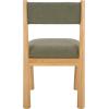 SAFAVIEH Home Collection – Makiko Natural & White Upholstered Dining Chair, Padded Seat & Back (DCH9221A)(Natural/Green)