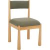 SAFAVIEH Home Collection – Makiko Natural & White Upholstered Dining Chair, Padded Seat & Back (DCH9221A)(Natural/Green)