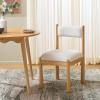 SAFAVIEH Home Collection – Makiko Natural & White Upholstered Dining Chair, Padded Seat & Back (DCH9221A)(Natural/White)