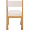 SAFAVIEH Home Collection – Makiko Natural & White Upholstered Dining Chair, Padded Seat & Back (DCH9221A)(Natural/White)
