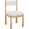 SAFAVIEH Home Collection – Makiko Natural & White Upholstered Dining Chair, Padded Seat & Back (DCH9221A)(Natural/White)