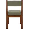 SAFAVIEH Home Collection – Makiko Natural & White Upholstered Dining Chair, Padded Seat & Back (DCH9221A)(Walnut/Green)