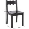 SAFAVIEH Home Collection – Nolly Black Scallop Solid Wood Dining Chair Set of 2, Country Cottage Farmhouse Design (DCH9219B-SET2)(Black)