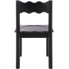 SAFAVIEH Home Collection – Nolly Black Scallop Solid Wood Dining Chair Set of 2, Country Cottage Farmhouse Design (DCH9219B-SET2)(Black)