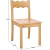 SAFAVIEH Home Collection – Nolly Black Scallop Solid Wood Dining Chair Set of 2, Country Cottage Farmhouse Design (DCH9219B-SET2)(Natural)