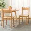 SAFAVIEH Home Collection – Nolly Black Scallop Solid Wood Dining Chair Set of 2, Country Cottage Farmhouse Design (DCH9219B-SET2)(Natural)