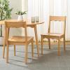 SAFAVIEH Home Collection – Rosetty Natural Scallop Solid Wood Dining Chair Set of 2, Country Cottage Farmhouse Design (DCH9220A-SET2)(Natural)