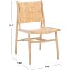 SAFAVIEH Home Collection Adira Natural Rattan Living Room Accent Dining Chair (Fully Assembled)
