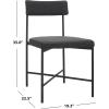 SAFAVIEH Home Collection Archer Grey Faux Leather/Black Dining Chair (Set of 2) – Fully Assembled(Black)