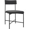 SAFAVIEH Home Collection Archer Grey Faux Leather/Black Dining Chair (Set of 2) – Fully Assembled(Black)