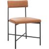 SAFAVIEH Home Collection Archer Grey Faux Leather/Black Dining Chair (Set of 2) – Fully Assembled(Cognac / Black)