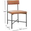 SAFAVIEH Home Collection Archer Grey Faux Leather/Black Dining Chair (Set of 2) – Fully Assembled(Cognac / Black)