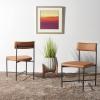 SAFAVIEH Home Collection Archer Grey Faux Leather/Black Dining Chair (Set of 2) – Fully Assembled(Cognac / Black)