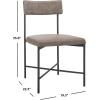 SAFAVIEH Home Collection Archer Grey Faux Leather/Black Dining Chair (Set of 2) – Fully Assembled(Grey/Black)