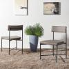 SAFAVIEH Home Collection Archer Grey Faux Leather/Black Dining Chair (Set of 2) – Fully Assembled(Grey/Black)