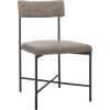 SAFAVIEH Home Collection Archer Grey Faux Leather/Black Dining Chair (Set of 2) – Fully Assembled(Grey/Black)