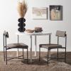 SAFAVIEH Home Collection Archer Grey Faux Leather/Black Dining Chair (Set of 2) – Fully Assembled(Grey/Black)