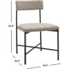 SAFAVIEH Home Collection Archer Grey Faux Leather/Black Dining Chair (Set of 2) – Fully Assembled(Light Grey / Black)