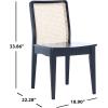 SAFAVIEH Home Collection Benicio Natural Rattan Dining Chair (Set of 2) DCH1005D-SET2(Black / Natural)