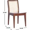 SAFAVIEH Home Collection Benicio Natural Rattan Dining Chair (Set of 2) DCH1005D-SET2(Dark Brown / Natural)