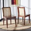 SAFAVIEH Home Collection Benicio Natural Rattan Dining Chair (Set of 2) DCH1005D-SET2(Dark Brown / Natural)