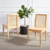 SAFAVIEH Home Collection Benicio Natural Rattan Dining Chair (Set of 2) DCH1005D-SET2(Natural)