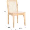 SAFAVIEH Home Collection Benicio Natural Rattan Dining Chair (Set of 2) DCH1005D-SET2(Natural)