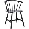 SAFAVIEH Home Collection Ceres Farmhouse Walnut Brown Spindle Back Living Room Accent Dining Chair(Black)