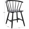 SAFAVIEH Home Collection Ceres Farmhouse Walnut Brown Spindle Back Living Room Accent Dining Chair(Black)