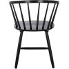 SAFAVIEH Home Collection Ceres Farmhouse Walnut Brown Spindle Back Living Room Accent Dining Chair(Black)