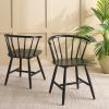 SAFAVIEH Home Collection Ceres Farmhouse Walnut Brown Spindle Back Living Room Accent Dining Chair(Black)