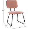 SAFAVIEH Home Collection Chavelle Modern Velvet Side Chair (Set of 2) ACH6205A-SET2, Malachite Green/Black(Dusty Rose / Black)