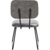 SAFAVIEH Home Collection Chavelle Modern Velvet Side Chair (Set of 2) ACH6205A-SET2, Malachite Green/Black(Grey / Black – Faux Leather)