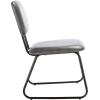 SAFAVIEH Home Collection Chavelle Modern Velvet Side Chair (Set of 2) ACH6205A-SET2, Malachite Green/Black(Grey / Black – Faux Leather)