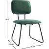 SAFAVIEH Home Collection Chavelle Modern Velvet Side Chair (Set of 2) ACH6205A-SET2, Malachite Green/Black(Malachite Green / Black)