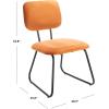 SAFAVIEH Home Collection Chavelle Modern Velvet Side Chair (Set of 2) ACH6205A-SET2, Malachite Green/Black(Sienna/Black)