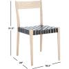 SAFAVIEH Home Collection Eluned Woven Leather Living Room Accent Dining Chair DCH1201C-SET2, Black/Natural(Black / Natural)
