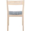 SAFAVIEH Home Collection Eluned Woven Leather Living Room Accent Dining Chair DCH1201C-SET2, Black/Natural(Black / Natural)