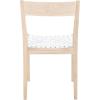 SAFAVIEH Home Collection Eluned Woven Leather Living Room Accent Dining Chair DCH1201C-SET2, Black/Natural(White / Natural)