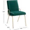 SAFAVIEH Home Collection Fanlia Emerald Velvet/Gold Side Chair (Set of 2)