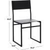 SAFAVIEH Home Collection Layne Light Grey/Black Dining Chair (Set of 2) – Fully Assembled(Black)