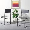 SAFAVIEH Home Collection Layne Light Grey/Black Dining Chair (Set of 2) – Fully Assembled(Black)